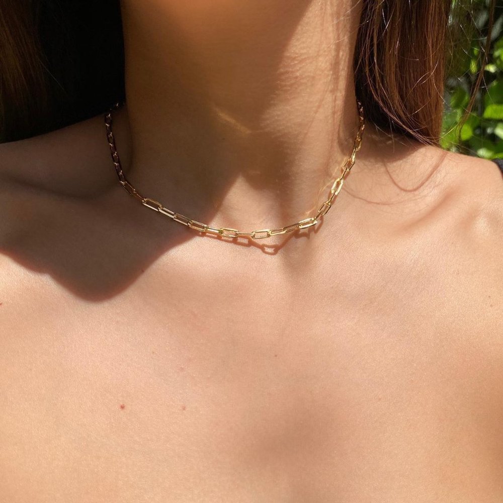 PAPERCLIP GOLD CHAIN CHOKER ✨
